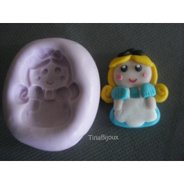 Stampino in silicone per Fimo "ALICE paffutella" 3cm