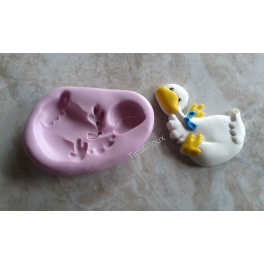 Stampino MAXI in silicone per fimo"IL PAPERO GIULIO"