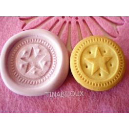 Stampino in silicone per fimo" PAN DI STELLE ( 1)"2,4cm