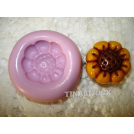 STAMPO SILICONE" IL GIRASOLE "da 2,5cm FIMO GESSO ALTRO