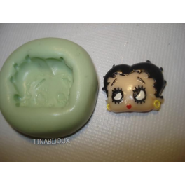 Stampino in silicone per Fimo " BETTY BOOP" 2,5cm